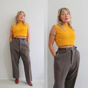1960's Vintage Northway Wool Trousers Men's LG XL 40" 41" Waist Women's XL XXL